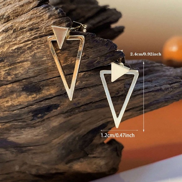 New geometric  triangle shaped stud earrings